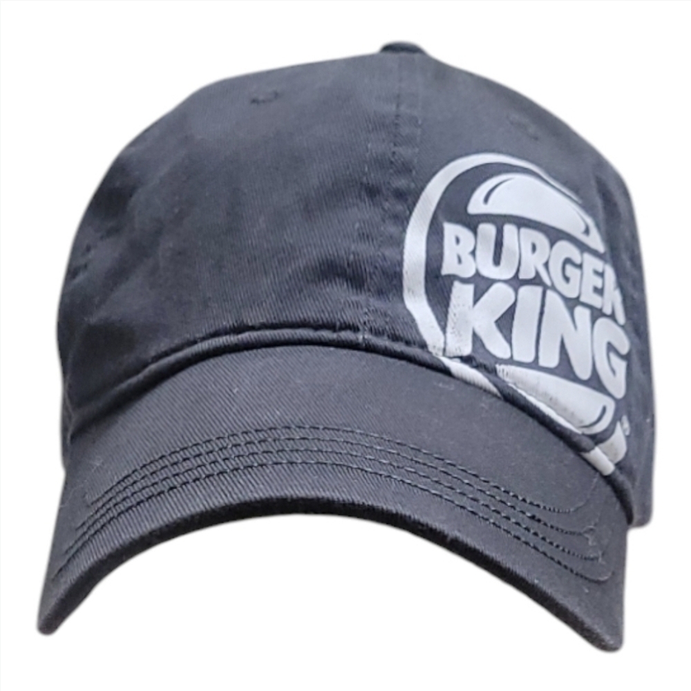 Burger King Employee Uniform Hat Black Adjustable Strapback Cap